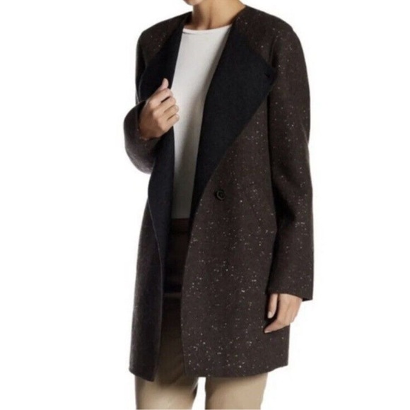 Theory Brown Pea Coat 🖤 - Picture 2 of 6